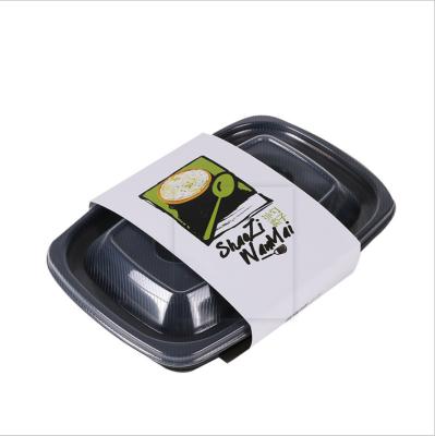 China Cake Salad Box Size Seal Label Chocolate Bread Box Paper Sleeve for sale