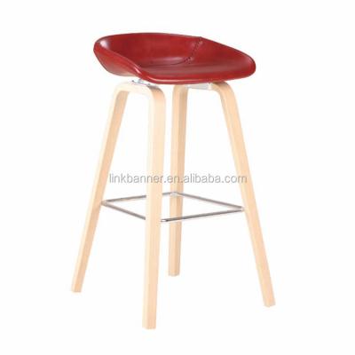 China LK515-5 Elegant Style Painted Metal Footrest Plastic Wood Counter Stool for sale