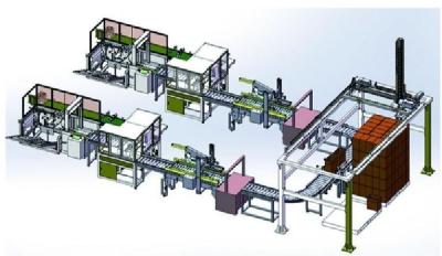 China Automatic Packaging Canned Food Production Line 20 Boxes/Min QHBZ for sale