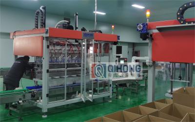 China 5 Heads Automatic Carton Packing Machine, 25 Boxes/Min For Beer Carton Packing for sale