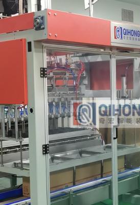 China 4 Heads Carton Wrapping Machine 20 Boxes/Min Auto Carton Packaging Machine Manufacturer for sale