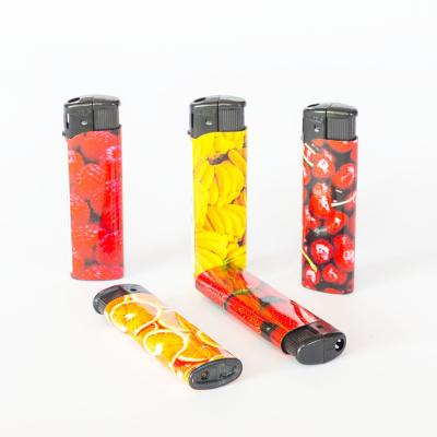 China DY-007 Top-Ranking Electronic Refillable Plastic Lighter With Customer Logo for sale