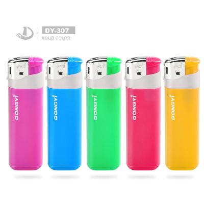 China 8.17*2.4*1.14CM Solid Color Shaodong Longfeng Plastic Gas Electronic Lighter Affordable for sale