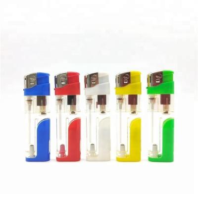 China Five Colors Colored Plastic LED Cakmak Rechargeable Electronic Gas Cigarette Lighter for sale