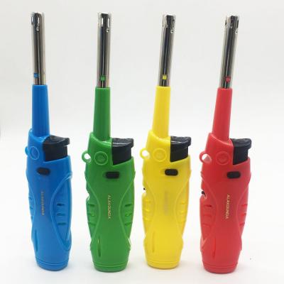 China 18.5*2.02*4.09 CM Torch Fire Kitchen Lighter Gas Lighter Butane Gas Torch Customized for sale