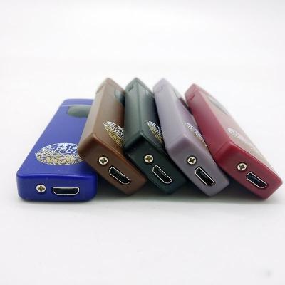 China Customization USB Rechargeable Plastic Windproof Electric Fingerprint Piezo Lighter for sale