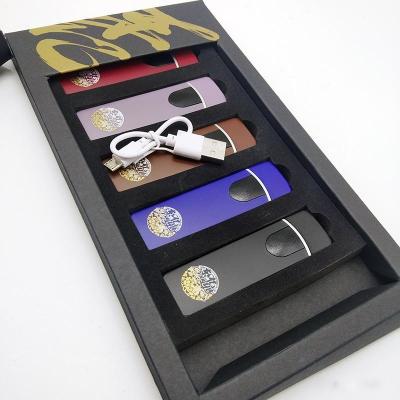 China Customize USB Rechargeable Long Flameless Lighter In Gift Box for sale