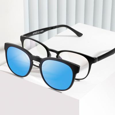 China Retro Mirrors Factory High Quality Magnetic Clip Leisure Set On Sun Glasses TJ008 for sale