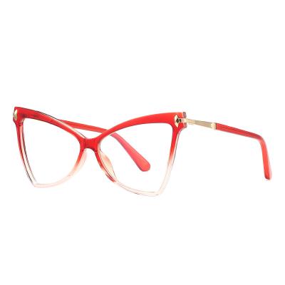 China Fashion Cat Eye Myopia Glasses Trend Shape Cat Eye High-Definition Glasses Frame Anti-blue Glass Female Models for sale