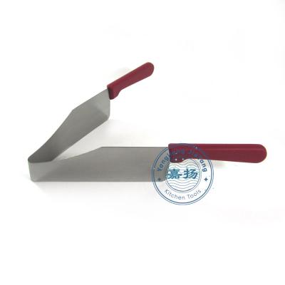 China (JYBK-A227) Sustainable Stainless Steel Pastry Tongs/Bladeless Cake Cutter Triangular Pusher And Server for sale