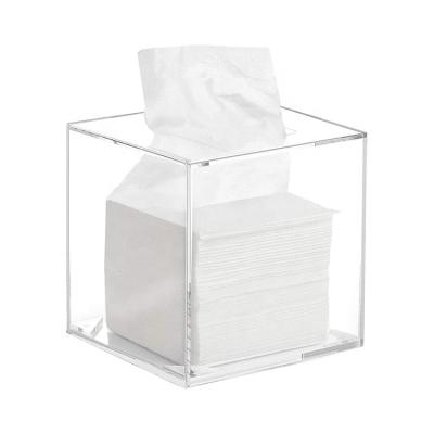 China Displaying Tissue Box Lid Clear Tissue Holder Napkin Dispenser 5.52x5.52x5.52