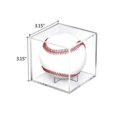 China Deploying Cheap Acrylic Display Case For Baseball,High Quality Acrylic Baseball Protector Box,Acrylic Baseball Box With UV Protection for sale