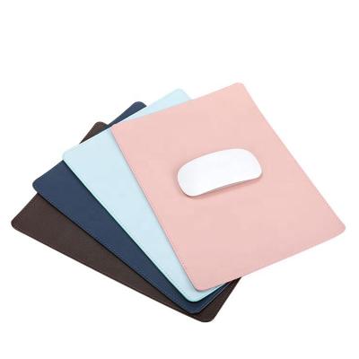 China Custom Logo PU Leather Gaming Mouse Pads, Desk PU Mouse Pads With Quilted Edges Waterproof Desk Playmats for sale