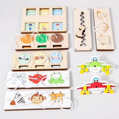 China Kids Cartoon Eco-friendly Material Animals Shape Busy Accessories Kindergarten Kindergarten DIY Matching Teaching Board Toy for sale