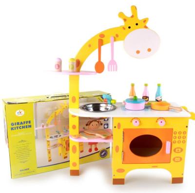 China Educational/DIY Wooden Giraffe Hearth Kitchen Toys Infants Giraffe Wooden Kitchen Toys for sale