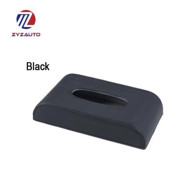 China Business/ZY Rectangle Briefcase Box Tissue Box Car Accessories Car Tissue Box Luxury Hot Selling PU Leather Leather for sale