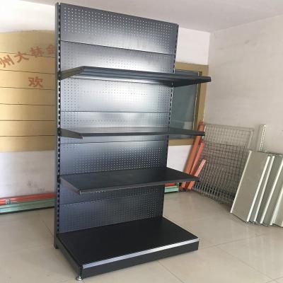 China Single Sided Retail Store Rack Supermarket Shelf Gondola Shelving Shelf Store Metal Display Rack CUSTOMIZED for sale