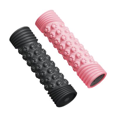 China EVA Custom Logo New Mini Soft Black Grid Set Electric Recovery Electric Yoga Foam Vibrating Roller For Back Muscles for sale