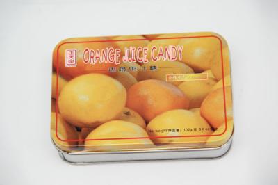 China Mint / Candy Rectangular Tin Box Packaging With Logo 0.28 MM Thickness for sale