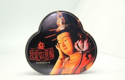 China Flower Custom Metal Chocolate / Coffee Tin Cans Irregular Shaped for sale