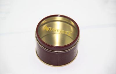 China Watch Metal Gift Tin Box With PVC Plastic Cap , Round Metal Tins for sale