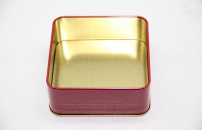 China Fashion OEM Empty Holiday Cookie Tin Boxes Packaging Golden Varnished Inside for sale