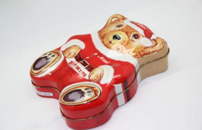 China Bear Shape Chocolate / Coffee Tin Cans Packaging Eco-friendly 0.28 mm Tinplate for sale