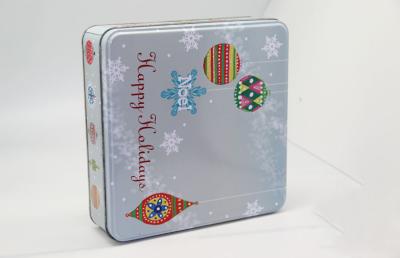 China Customized Storage Coffee Tin Cans With Christmas Snow Printing for sale