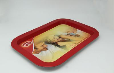 China OEM Large Rectangular Metal Tray Decorative For Family / Household for sale