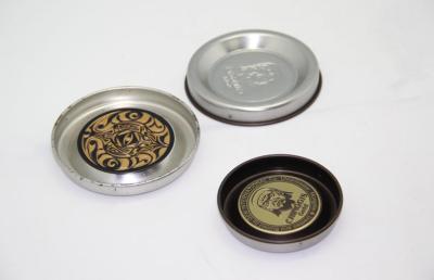 China OEM Shiny Golden Metal Coasters With  Logo , Custom Drink Coasters for sale