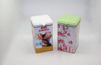 China Recyclable Square Tin Box Metal Tea Tin OEM With CMYK Printing for sale