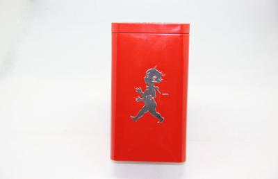 China Red Tea Tin Box Coffee Tin Cans Embossment Varnish Stamping Custom for sale