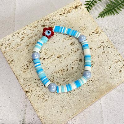 China RAKOL RTB023 2021 Latest Multicolor Beaded Bracelet Summer Casual/Sporty Style Soft Ceramic Cool Children Bracelet for sale