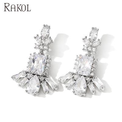 China 2020 New Rakol EP2568 CLASSIC Cubic Zirconia Waterdrop Small Stud Earrings Women Jewelry for sale