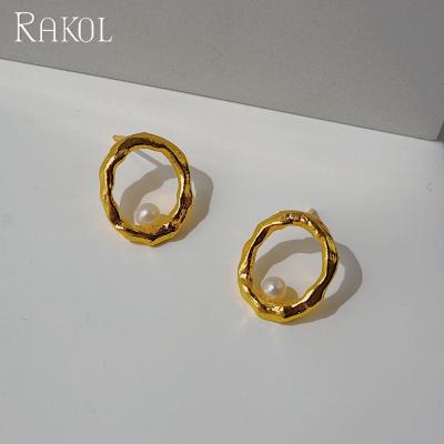 China RAKOL EP2763 Fashion Bohemian Gold Plated Cute Small Stud Earrings for sale