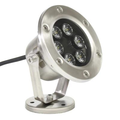 China Blue Stainless Steel 6W 3000K 6000K IP68 LED Pool Lights Underwater Swimming Pool Lights for sale