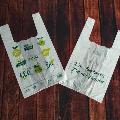 China Super Market Biodegradable Shopping Bag, Biodegradable Plastic Bag, T-shirt Bag for sale