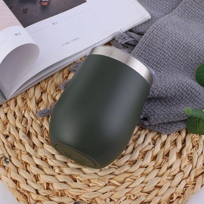 China Disposable Custom 12oz Sparkle Stainless Steel Travel Coffee Double Wall Insulated Stemless Wine Tumbler for sale