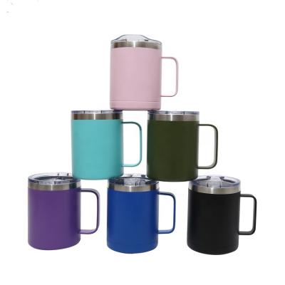 China Sustainable 400ml Stainless Steel Tumbler With Handle Vacuum Insulated Travel Coffee Mug for sale