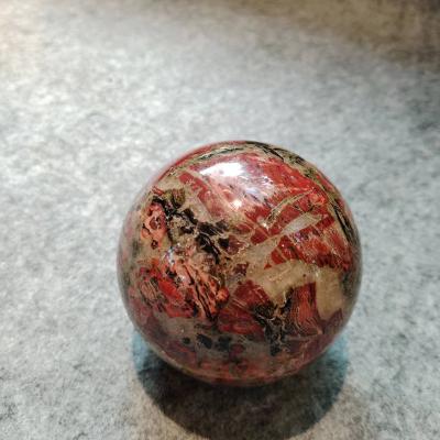 China Wholesale Home Decor Hand Carved Polished Blood Gemstone Spheres High Quality Natural Crystal Ball Healing Blood Stone For Decoration for sale