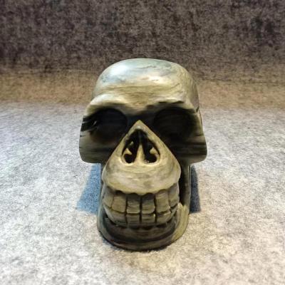 China NO Unique Carving High Quality Realistic Carved Skulls 5.0 Inch Gemstone Skulls Arts And Crafts Ornaments Skulls for sale