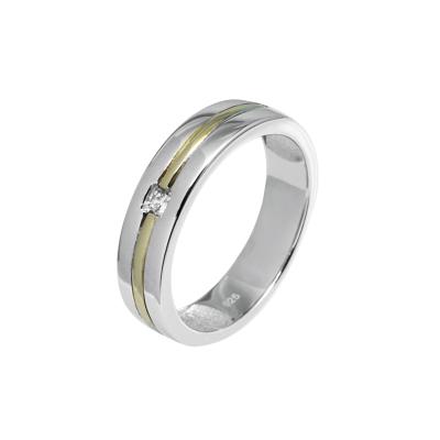 China Gold and Sterling Silver Engagement Band Ring Classic Hiphop Designer 9ct Gold Band Ring for Men for sale