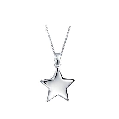 China Trendy Fashionable Silver 925 Sterling Jewelry Women Pendant High Polished Star Necklace Pendant for sale