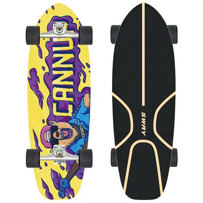 China Factory Direct Adult Longboard SWING OEM Surfskate Custom Skateboard CX4 CX7 7 Ply Maple Deck for sale