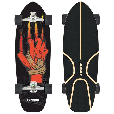 China Youth SWING OEM 7ply Wholesale Custom Surf Northeastern Maple Skateboard Surf Skates Truck Surfboard With CX4 for sale