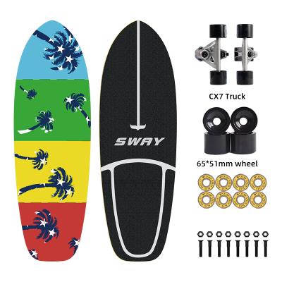 China Adult SWING For Adults Maple 7Layer Deck 4 Wheels Surf Carve Cruiser Skateboard With CX7 Surfskate for sale