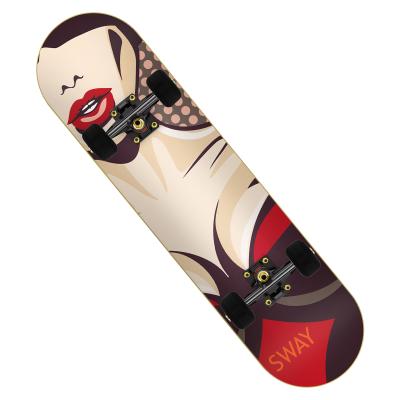 China Youth SWING Skateboard Wholesale Supports OEM Customization Service Best Selling 7 Layers Maple Heat Transfer Pattern Adult Skateboard for sale