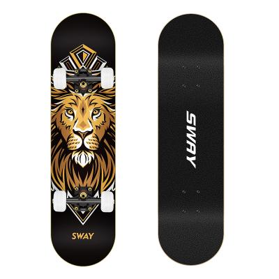 China Wholesale Complete 80cm Youth Professionmal Skateboard Deck 7 Layers Maple Wood Skateboard For Extreme Sports and Outdoors for sale