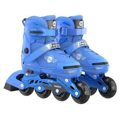 China 2021 Popular Hot Selling PU With LED Light Adjustable Built-in Wheels Skates Comb Rollerskates for sale