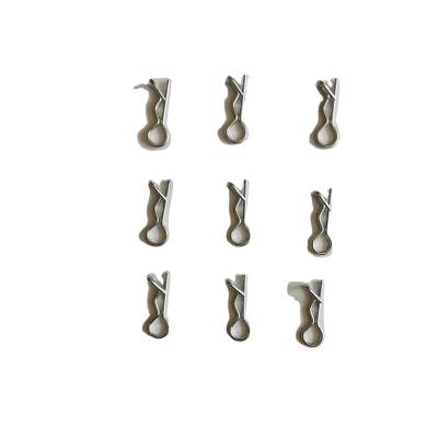 China OEM Hot-selling Spring B Steel Elastic Key Spiral Latch R Shaped Pin For Machine Hairpin Latch Lock Pins for sale